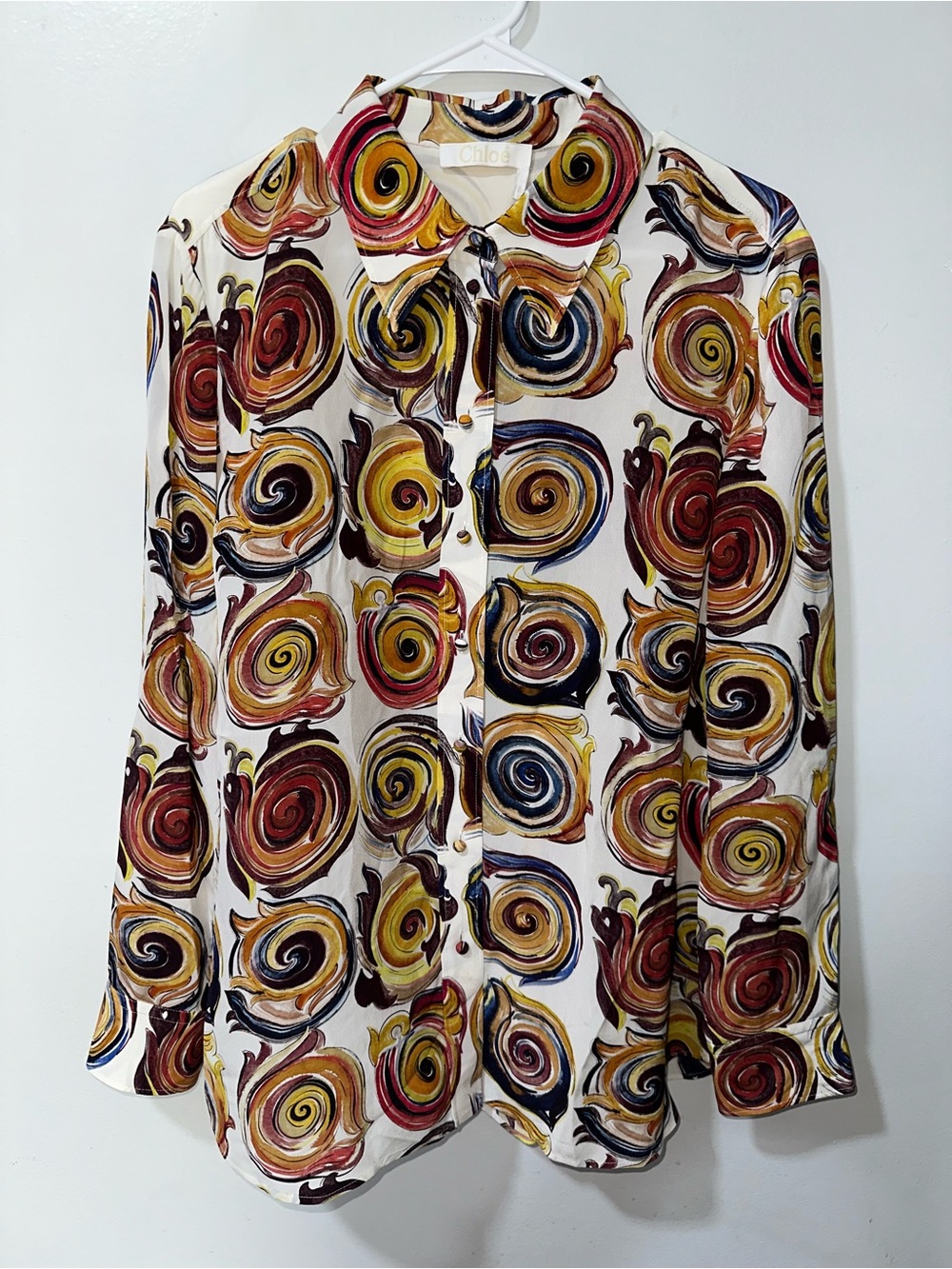 Women’s Chloé Spiral Print Button Down Shirt